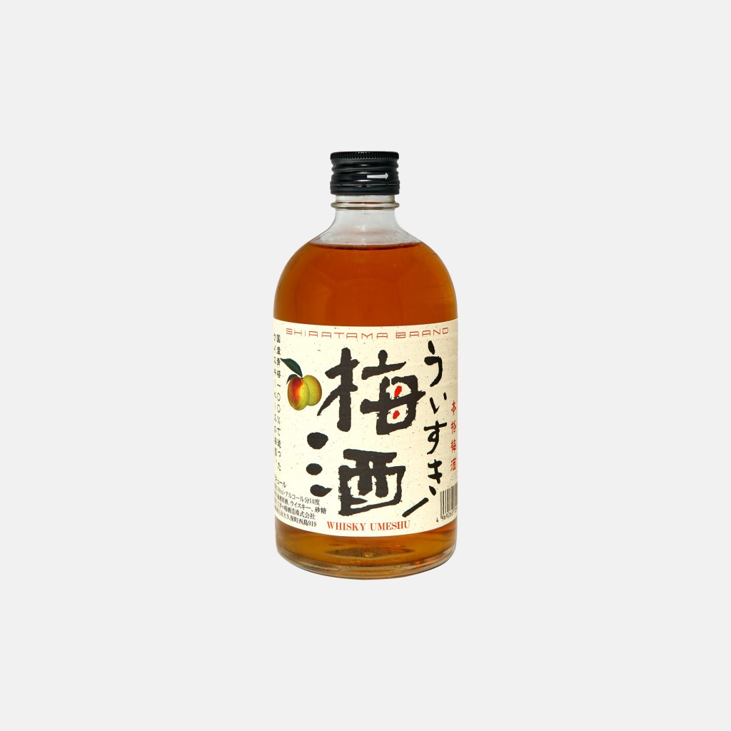 The Shiratama umeshu whisky blend is produced by Eigashima Shuzo.